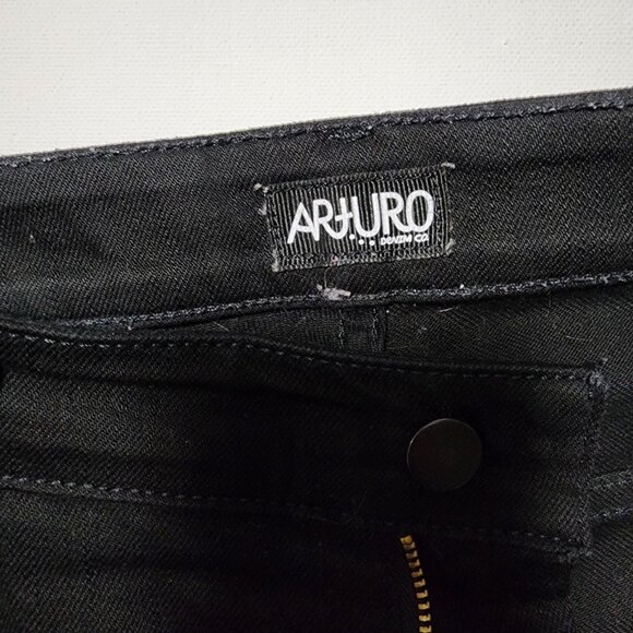 Arturo Denim Black Stretch Japanese Denim So Tough Skinny Jeans - Picture 6 of 8